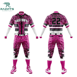 Meilleures ventes Razorts International Uniforme de baseball personnalisé BBU-001 avec logo d'équipe brodé et couleur personnalisable pour tous les âges - Product Image 6