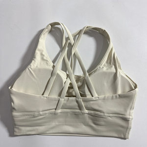 Conjunto de Sujetador Deportivo de Encaje Transpirable de Alta Sujeción para Mujer con Relleno Extraíble, Logotipo Frontal, Top Corto para Yoga, Fitness, Gimnasio y Running - Product Image 4