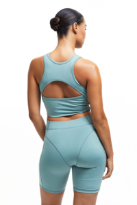 Pantalones cortos de Yoga de cintura alta personalizados para mujer, venta al por mayor, pantalones deportivos de verano, ropa de ejercicio físico de cadera - Product Image 5