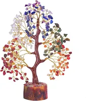 Meilleure qualité 7 Chakra cristal arbre jardin de vie argent arbre véritables pierres précieuses cristal décor favorise les énergies positives agate arbre