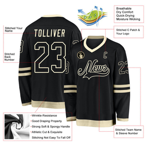 Camiseta de hockey sobre hielo con estampado personalizado 100% poliéster sublimación a prueba de viento transpirable ecológico OEM tarifa al por mayor calidad Premium - Product Image 2