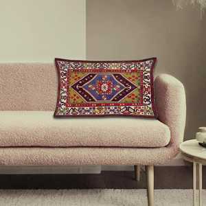 หมอนพิมพ์ลายดอกไม้สไตล์โบโฮ - ของตกแต่งบ้านที่มีสีสันสดใส, 8"x8" - 20x20 ซม. - Product Image 5