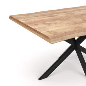 Table à manger moderne en bois massif pour la salle à manger, meubles de luxe pour la cuisine, finition naturelle, vente en gros - Product Image 3