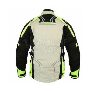 Combinaison de moto pour homme, veste et pantalon coupe-vent à manches longues, ensemble bicolore, vêtements de course toutes saisons - Product Image 4