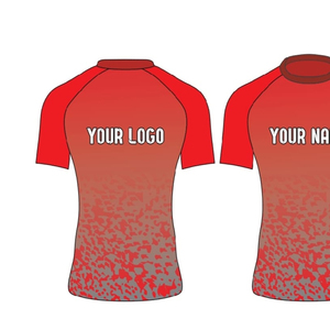 Rashguard MMA personnalisé unisexe à manches courtes, protection solaire, vêtements de compression, 100% polyester - Product Image 3