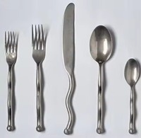 Peralatan Makan Pisau Garpu Sendok Stainless Steel Cermin Warna Perak Rose Gold untuk Pernikahan