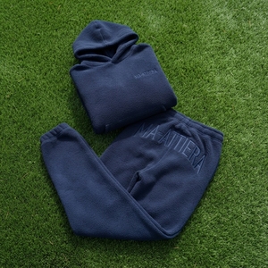 Womens Navy Blue Fleece Hoodie Tracksuit <b>Set</b> Pullover Sweatshirt <b>Jogger</b> Pants <b>Matching</b> Casual Streetwear Loungewear - Product Image 6