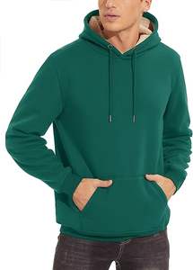 Sweat-shirt à capuche doublé polaire Sherpa lourd pour hommes en polyester/coton pour la saison d'automne - Product Image 5