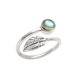 Anillo de Piedra Preciosa de Granate Natural, Anillo de Compromiso de Plata de Ley 925 con Diseño de Hoja, Estilo Bohemio, Anillo de Fiesta para Ella - Product Image 1
