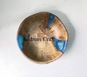 Ensemble de vaisselle en bois et résine époxy de style américain, de qualité supérieure, fait à la main, écologique, durable, sans plomb, pour les fêtes - Product Image 4
