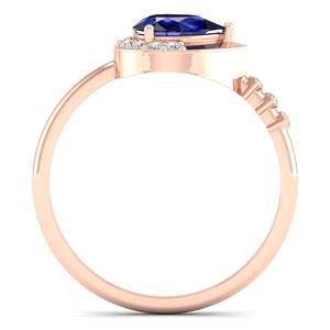 REYES Exquisite 925 Sterling Silver Blue Sapphire Gemstone <b>Rings</b> Wholesale Price Moissanite Engagement <b>Statement</b> <b>Ring</b> For Women - Product Image 4