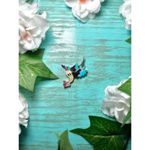 Zuni Handmade Religious Religious Pendant Multi-<b>Charms</b> Stone Inlay Sterling <b>Silver</b> Rose Gold Rhodium Plated Handmade Number - Product Image 3