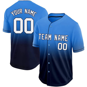 Nouveaux maillots de baseball personnalisés à manches courtes chemises d'entraînement vêtements de softball grande taille polyester imprimé par sublimation séchage rapide - Product Image 5