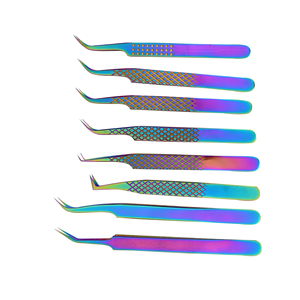 Juego de pinzas de volumen personalizadas al por mayor para extensión de pestañas, herramienta de belleza de acero inoxidable con logotipo privado - Product Image 2