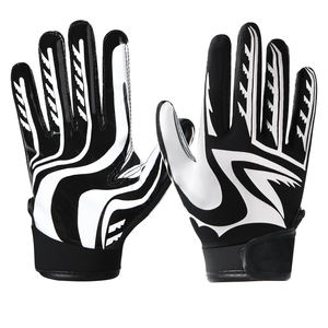 Guantes de fútbol americano de moda de secado rápido de color sólido, guantes receptores de fútbol con agarre de diseño personalizado - Product Image 4