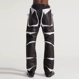 Pantalones de Cuero Personalizados de Alta Calidad, Pantalones Largos de Cuero para Hombre, Pantalones de Cuero de Cordero - Product Image 4