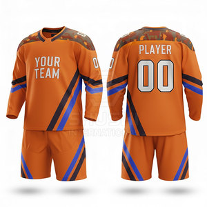 Service OEM personnalisé Ensemble d'uniformes de hockey sur glace Maillot sublimé Shorts Équipe professionnelle Écologique Séchage rapide Respirant - Product Image 1