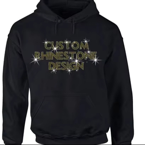 Sudaderas con capucha y Camiseta de algodón 100% de alta calidad para hombre con diseño personalizado de trabajo de diamantes de imitación de alta calidad - Product Image 1