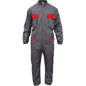 Overol de Trabajo Unisex Resistente CBF Balducci Group Gris/Rojo con Múltiples Bolsillos, 65% Poliéster 35% Algodón 200g/m, Hecho en Albania - Product Image 1