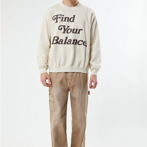 Plain Regular Fit Crew Neck 100% Algodón Invierno Hombres Sudaderas Precio al por mayor Superventas Tamaño personalizado Bolsillo Diseño Personalizado - Product Image 3