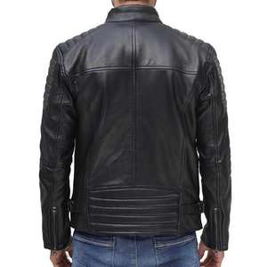 Chaqueta de Motociclista de Primera Calidad para Hombre 2025, Chaqueta de Cuero Vacuno con Capucha, Prenda Exterior de Motociclista de Venta Caliente, Lona Teñida Lisa con Cremallera, Talla XS, Invierno - Product Image 3