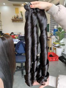 Pelucas hinchables mágicas hechas de cabello humano 100% Real vietnamita, 8 a 32 pulgadas, precio al por mayor - Product Image 6