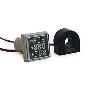 AEK-Tech BJ-22FVA Voltmètre, ampèremètre et fréquencemètre 3-en-1 AC 60-500V 0-100A 20-75Hz - Product Image 1
