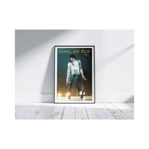 Michael Jackson King of Pop Bad Album Cover <b>Poster</b> 61x91.5 cm Modern Art Style Black Frame Paper Material for Wall Use - Product Image 1