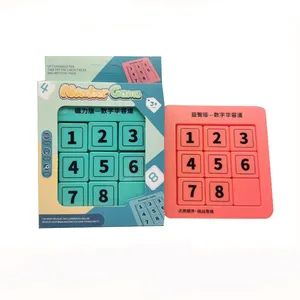 ألعاب الدولار المخصصة من EPT لعبة لغز الطريق المنزلقة Huarong لعبة منزلقة بها أرقام مغناطيسية قطع صدمات للأطفال