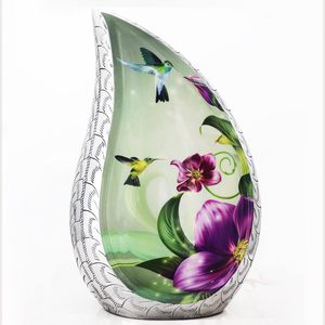 Urnas decorativas en forma de lágrima modernas y brillantes, urnas de cremación funeraria para cenizas humanas, exhibición de cenizas para adultos en casa - Product Image 1