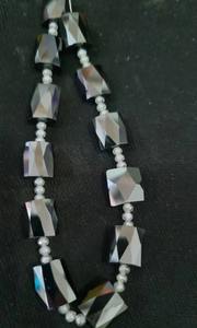 Tubo de moissanita negro y cuentas de moissanita blanca Cuentas de moissanita redondas - Product Image 3