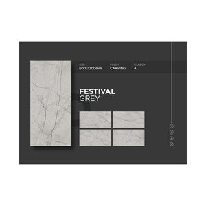 Vente chaude Carreaux de sol en porcelaine avec finition sculptée 600x1200mm pour la décoration de la maison Villa Hôtel Bureau - Product Image 3