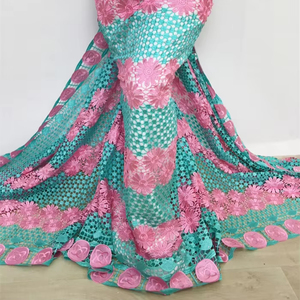 4456 haute qualité africain dentelle matériel africain dentelle robe Guipure cordon dentelle tissu Styles Aso Oke tissu africain - Product Image 1