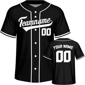 Camiseta de béisbol Retro con logotipo personalizado, camisetas de softbol transpirables ligeras para adultos, ropa deportiva de manga corta de talla grande - Product Image 1