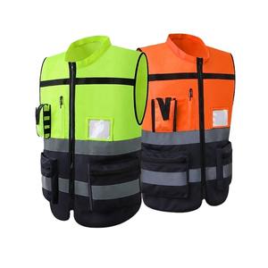 Factory High Visibility Strap <b>Outdoor</b> Security Reflective Safety Vest Pocket Design Chalecos Reflectantes Vest Workwear Clothing - Product Image 3
