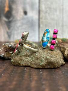 Bague ajustable en argent sterling faite à la main Bijoux de style bohème Cadeau artisanal unique pour femme - Product Image 4