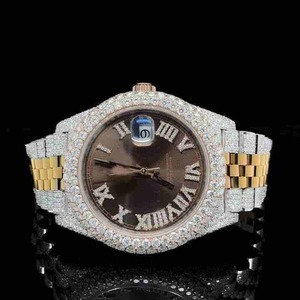 Reloj de Lujo para Hombre con Diamantes VVS Cultivados en Laboratorio, Acero Inoxidable, Mecánico, Esfera Analógica, Cristal, Elegante y Moderno - Product Image 1