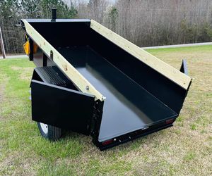 รถพ่วงเกษตรกรรมคุณภาพสูง 4 ล้อ 3-10 ตัน แบบไฮดรอลิก สำหรับลากจูงรถแทรกเตอร์ - Product Image 4