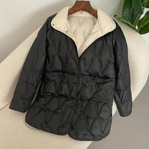 Veste d'hiver Femme Automne Hiver Manteaux en duvet de canard blanc léger 2024 Stand Collar Puffer Jacket Loose Casual - Product Image 4