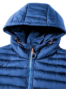 Chaqueta acolchada con capucha recubierta hecha a medida para hombre, fabricante de alta calidad, duradera, impermeable, a prueba de viento, ropa de invierno, bolsillo frontal - Product Image 5