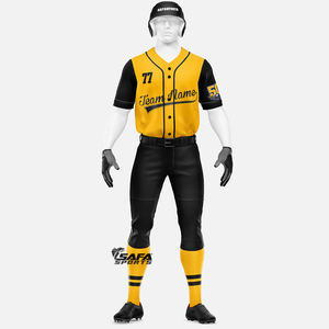 Nuevos Uniformes de Béisbol y Sóftbol para Equipos Adultos, Conjuntos de Camisetas Personalizadas con Transferencia Térmica, Ropa Deportiva 100% Poliéster Transpirable - Product Image 3