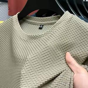 Camisetas de Hombre de Lona de Poliéster y Algodón, Sólidas, Ligeras, 220 g/m², Diseño de Logotipo Personalizado, Impresión Digital, Cuello Redondo, Secado Rápido - Product Image 6