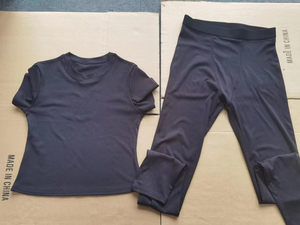 Vêtements pour femmes en coton pour femmes, nouveaux hauts à la mode, t-shirt décontracté et legi, ensembles 2 pièces pour femmes, vente en gros - Product Image 5