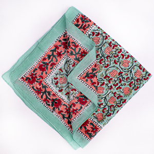 Foulard carré en coton imprimé floral unisexe, bandana, couvre-chef, cache-cou, protection faciale, pour sports de plein air, usage quotidien, voyage, protection de la peau - Product Image 3