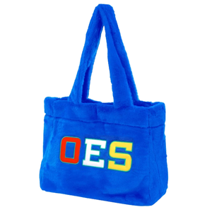 Bolso Tote Azul de Felpa Suave, Bolso de Hombro de Piel Sintética, Gran Capacidad, Bolso de Compras Casual con Asa Doble Cómoda - Product Image 1