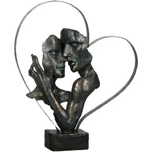 Décoration d'intérieur moderne Sculpture de table abstraite pour couple Ornements décoratifs en métal Prix de gros en aluminium - Product Image 1