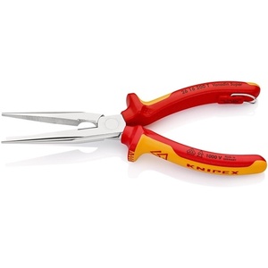 KNIPEX 200 mm <b>Long</b> Flat-<b>Nose</b> Pliers Fastening Eyelet VDE Certified Multi-Component Handles for Various Tasks Knife Tool Product - Product Image 3