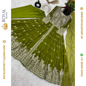 Lanzamiento del nuevo diseñador Party Wear Look Vestido de trabajo de bordado pesado completo y colección Dupatta - Product Image 3