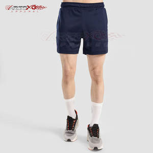 Shorts de course décontractés pour hommes, légers, avec empiècements respirants, séchage rapide, polyester/coton, fermeture à cordon - Product Image 1