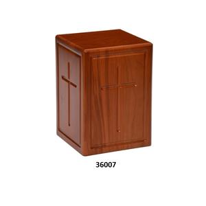 Grande urne funéraire adulte en bois noir pour cendres humaines Urne funéraire de forme rectangulaire avec sac en velours gratuit - Product Image 3